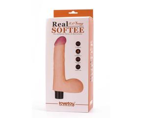 8" Real Softee Vibrating Dildo 4