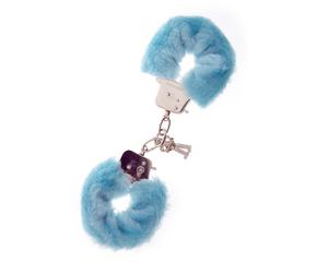 Metal Handcuff With Plush Blue