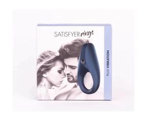 Satisfyer Ring 1 - vízálló, akkus péniszgyűrű (szürkés-kék)