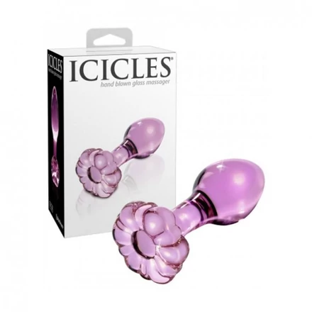 Icicles - virágos üvegkúp (pink)