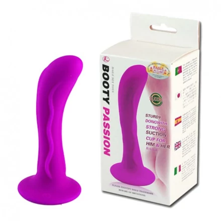 Booty Passion IV dildo with suction cup, purple, 3x13,5 cm