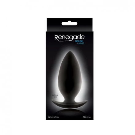 Renegade szilikon plug Large - fekete