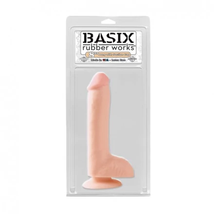 Basix 8'' Dong W Suction Cup Flesh