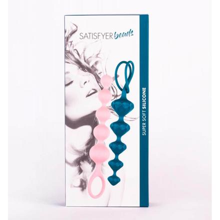 Satisfyer Beads - gyöngyös anál dildó szett - színes (2 részes)