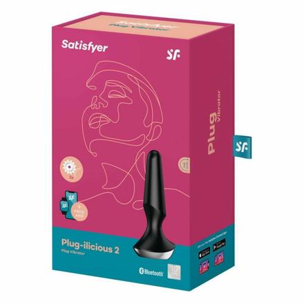 SATISFYER PLUG-ILICIOUS 2 - OKOS ANÁL VIBRÁTOR (FEKETE)