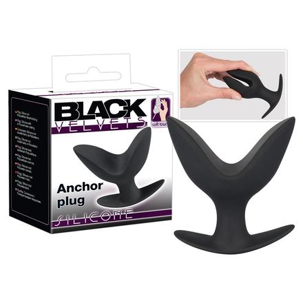 Black Velvet análtágító horog dildó (fekete)