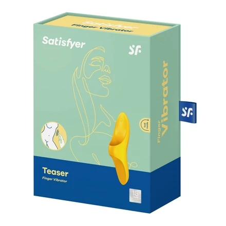 Satisfyer Teaser - akkus, vízálló ujjvibrátor (sárga)