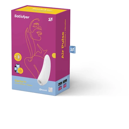 Satisfyer Curvy 1+ - okos, akkus, vízálló csiklóizgató vibrátor (fehér)