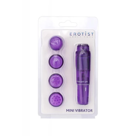 Erotist mini vibrátor cserélhető fejekkel