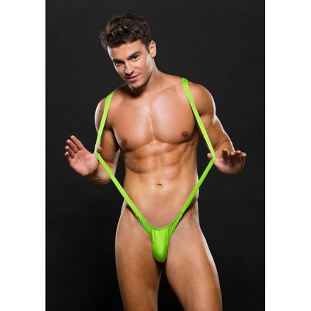 Blue Line neon zöld Borat tanga