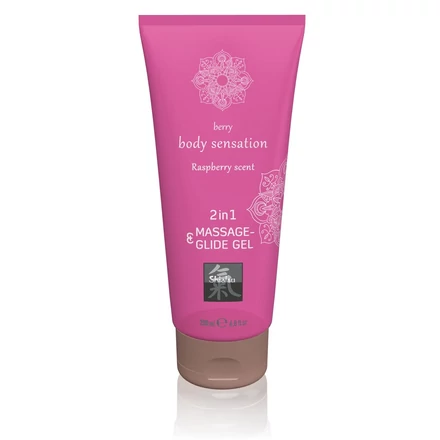 Shiatsu 2in1 Rashberry scent - masszázs síkosító (200ml) - málna