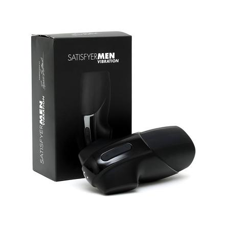 Satisfyer Men - akkus, extra erős makk vibrátor (fekete)