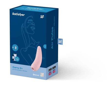 Satisfyer Curvy 2+ - okos, akkus, vízálló csiklóizgató vibrátor (pink)