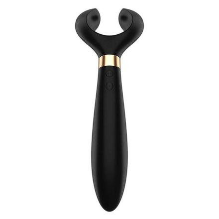 Satisfyer Partner Multifun 3 - akkus, vízálló párvibrátor (fekete)