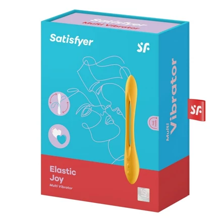SATISFYER ELASTIC JOY - AKKUS, FLEXIBILIS PÁRVIBRÁTOR (SÁRGA)