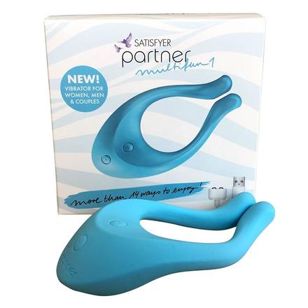 Satisfyer PARTNER Multifun 1 -akkus párvibrátor (türkiz)