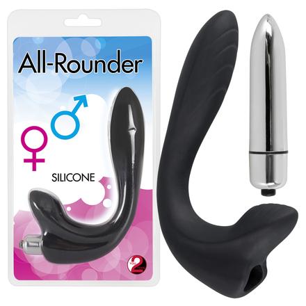 All-Rounder - G-pont és prosztata vibrátor (fekete)