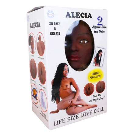 Szerelembaba ALECIA 3D testrészekkel vibrációval