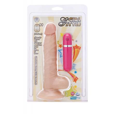 Girl style 8&quot; tapadókorongos vibrátor