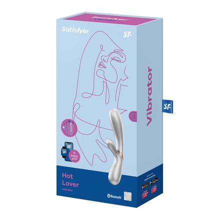 Satisfyer Hot Lover - okos, akkus melegítős vibrátor (ezüst)