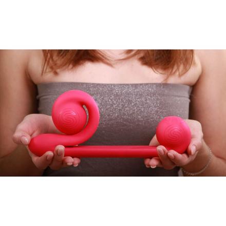 Snail Vibe Duo - akkus, 3in1 stimulációs vibrátor (pink)
