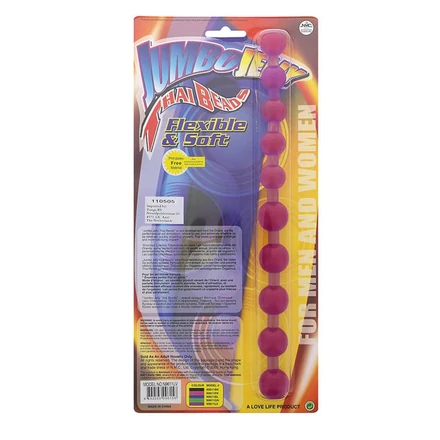 Jumbo Jelly Thai Beads Carded Lavender