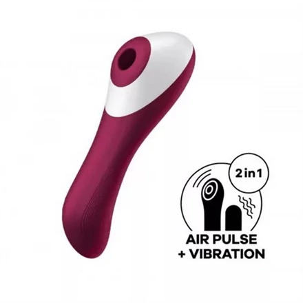 SATISFYER DUAL CRUSH - AKKUS HÜVELYI ÉS CSIKLÓVIBRÁTOR (PIROS)