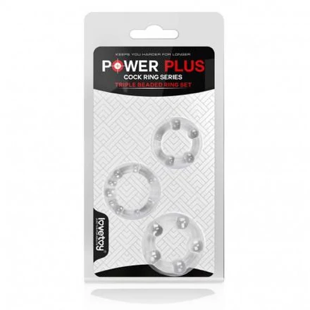 Power Plus péniszgyűrű 3db zselés áttetsző Power Plus péniszgyűrű 3db zselés áttetsző